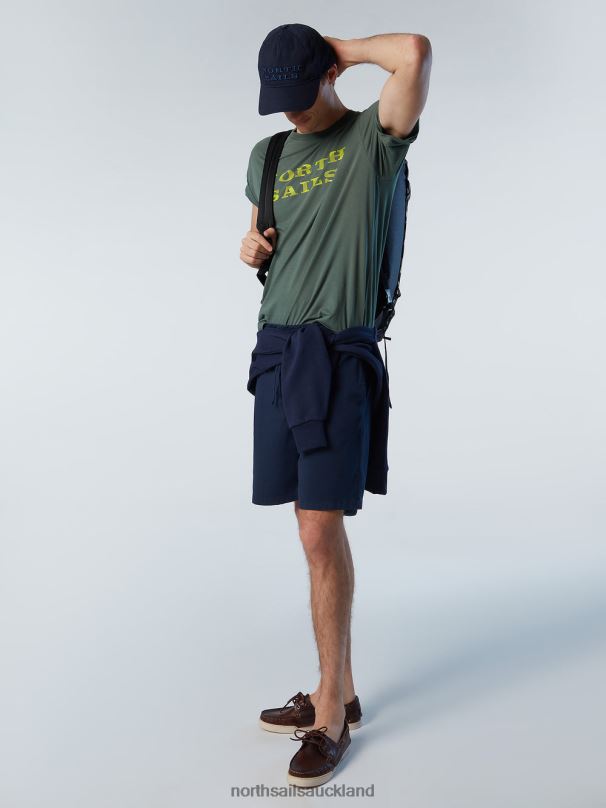 T-SHIRT WITH CHEST PRINT Military green Clothing Men X20HV144 North Sails