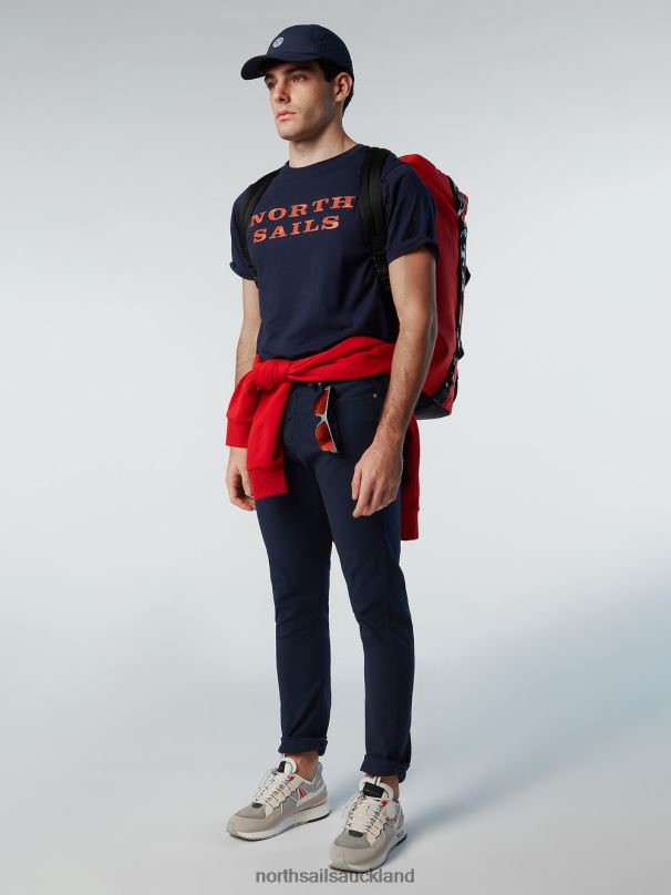 T-SHIRT WITH CHEST PRINT Navy blue Clothing Men X20HV143 North Sails