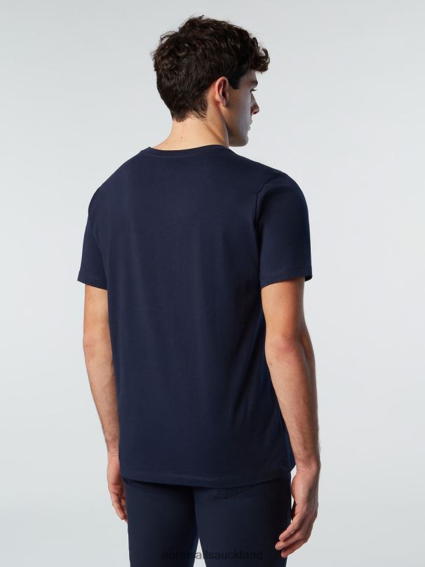 T-SHIRT WITH CHEST PRINT Navy blue Clothing Men X20HV143 North Sails