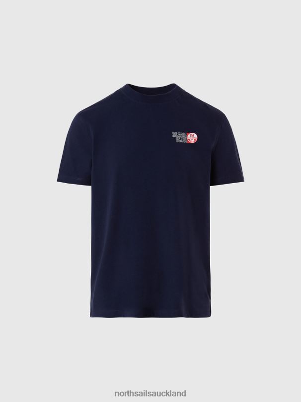 T-SHIRT WITH CHEST PRINT Navy blue Clothing Men X20HV165 North Sails