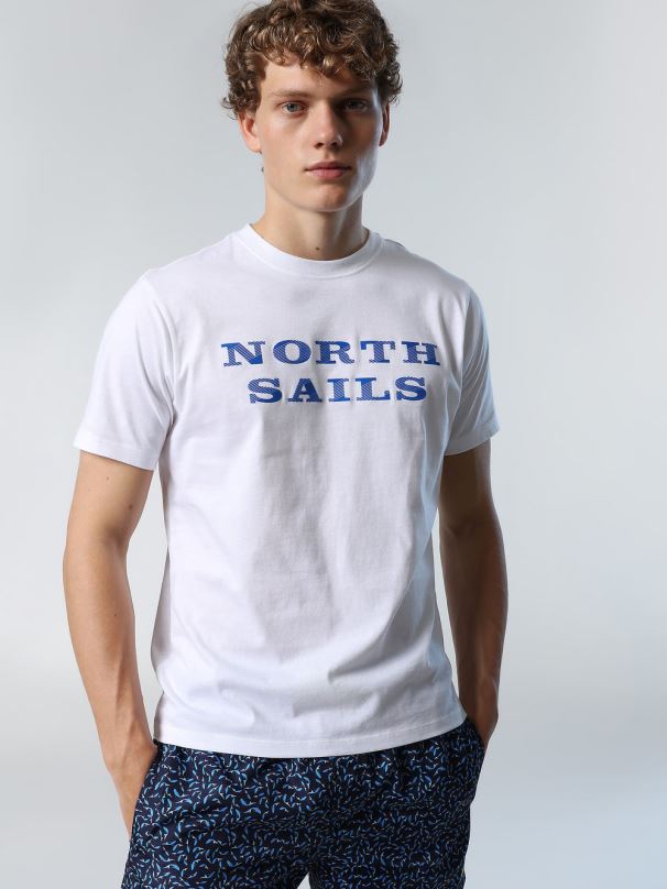 T-SHIRT WITH CHEST PRINT White Clothing Men X20HV141 North Sails