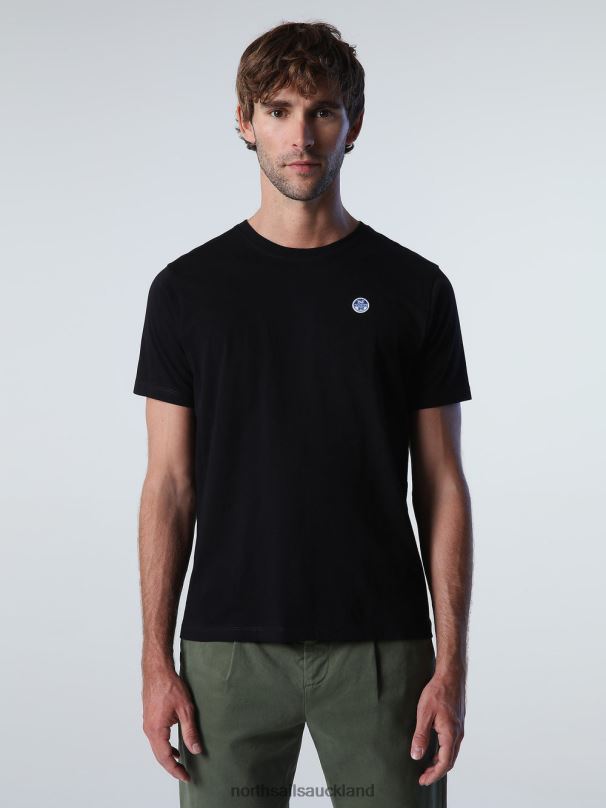 T-SHIRT WITH FELT PATCH Black Clothing Men X20HV201 North Sails