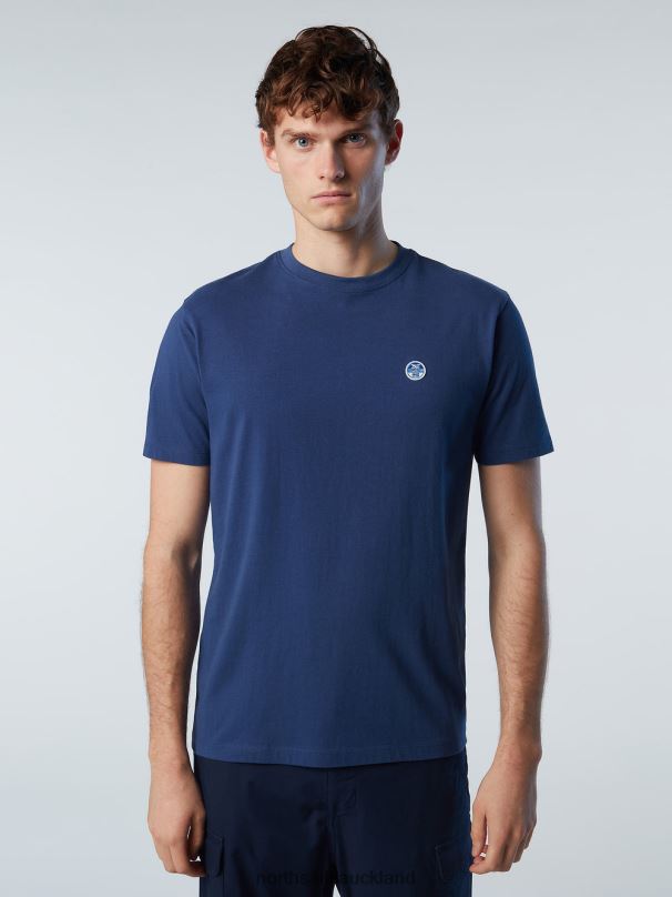 T-SHIRT WITH FELT PATCH Dark denim Clothing Men X20HV197 North Sails