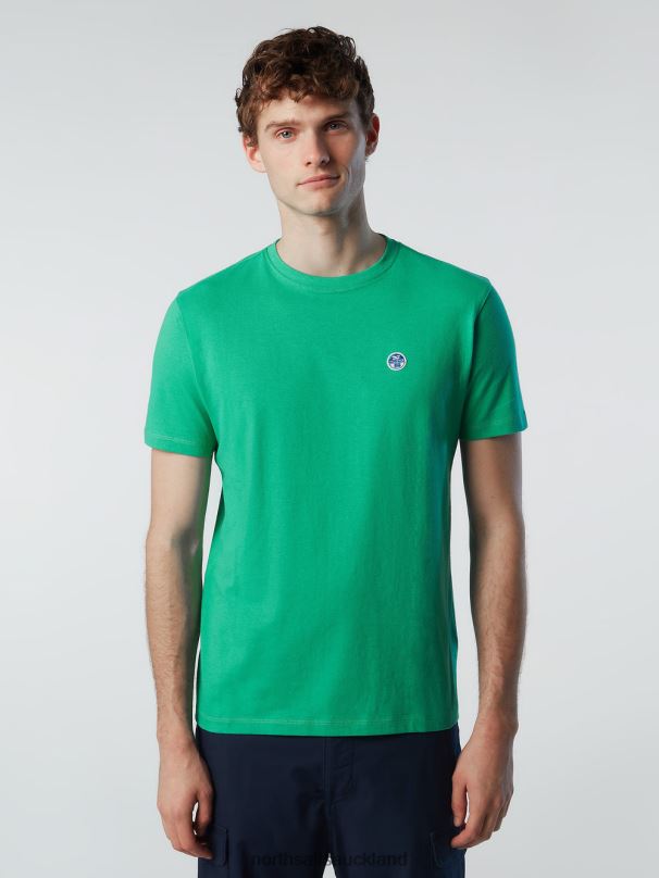 T-SHIRT WITH FELT PATCH Garden green Clothing Men X20HV195 North Sails