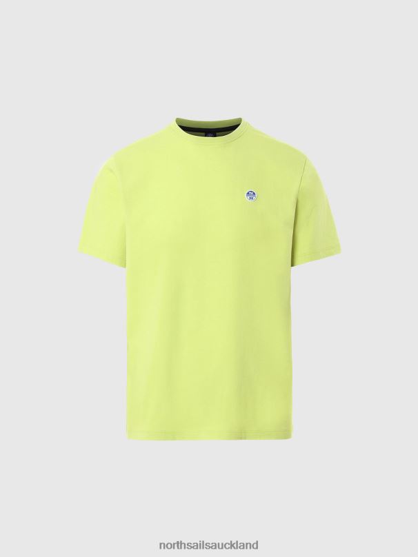 T-SHIRT WITH FELT PATCH Lime Clothing Men X20HV196 North Sails
