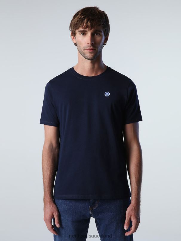 T-SHIRT WITH FELT PATCH Navy blue Clothing Men X20HV199 North Sails