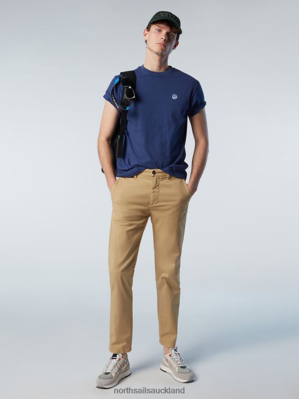 T-SHIRT WITH FELT PATCH Ocean blue Clothing Men X20HV198 North Sails