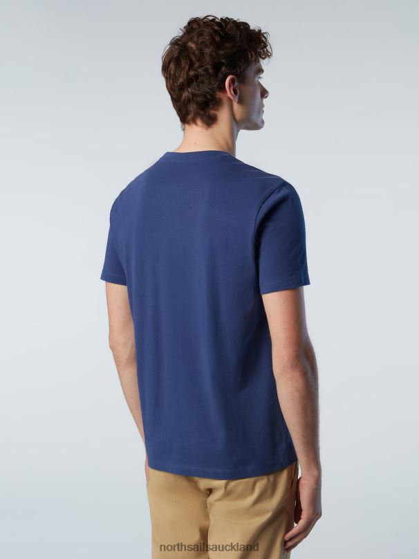 T-SHIRT WITH FELT PATCH Ocean blue Clothing Men X20HV198 North Sails