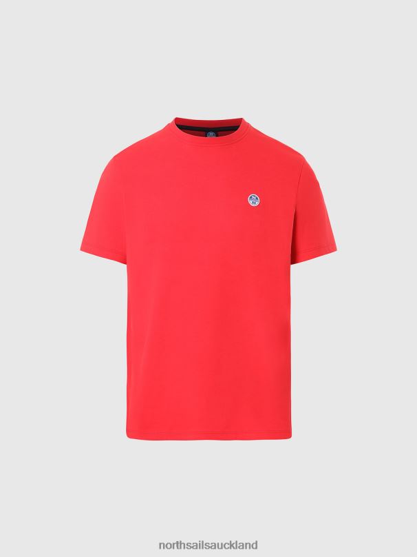 T-SHIRT WITH FELT PATCH Red Clothing Men X20HV194 North Sails