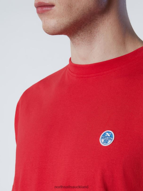 T-SHIRT WITH FELT PATCH Red Clothing Men X20HV194 North Sails