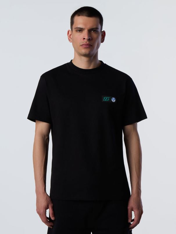 T-SHIRT WITH GRAPHIC PRINT Black Clothing Men X20HV139 North Sails