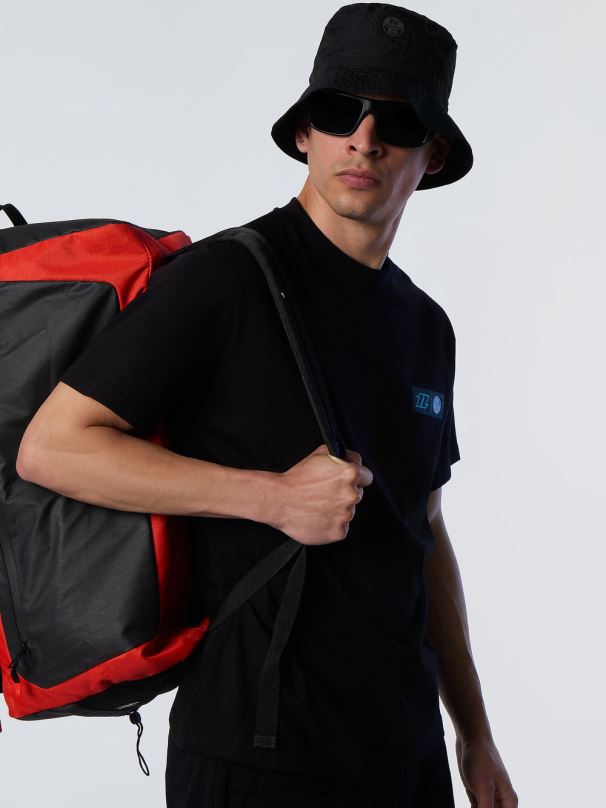 T-SHIRT WITH GRAPHIC PRINT Black Clothing Men X20HV139 North Sails