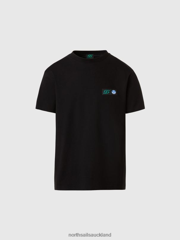 T-SHIRT WITH GRAPHIC PRINT Black Clothing Men X20HV139 North Sails