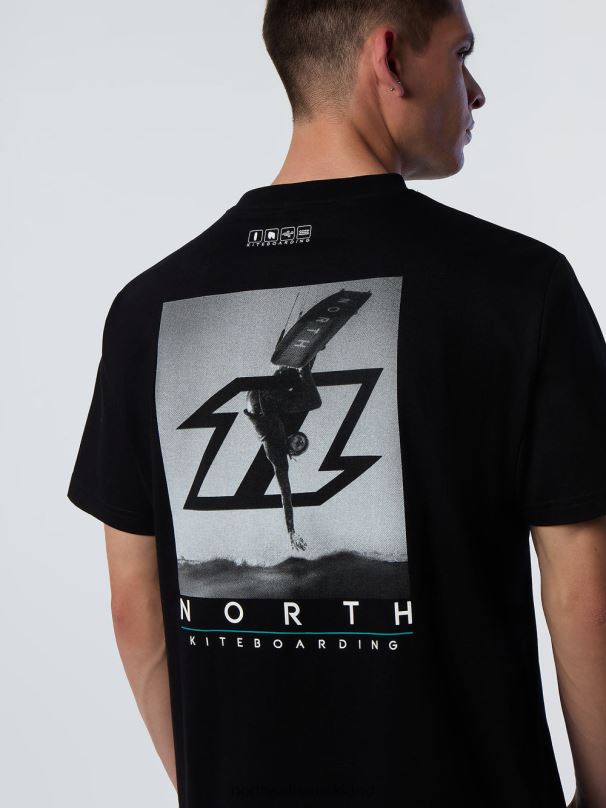 T-SHIRT WITH GRAPHIC PRINT Black Clothing Men X20HV139 North Sails