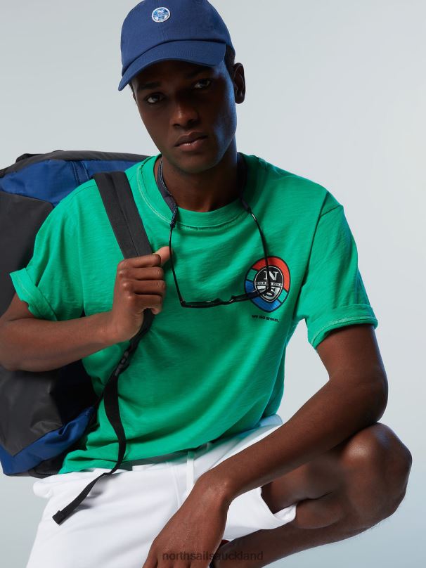 T-SHIRT WITH GRAPHIC PRINT Garden green Clothing Men X20HV149 North Sails