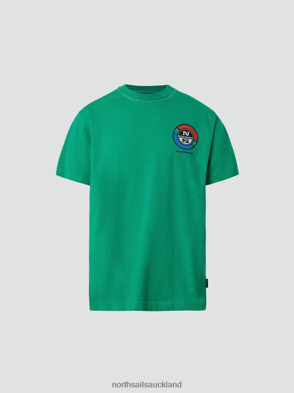 T-SHIRT WITH GRAPHIC PRINT Garden green Clothing Men X20HV149 North Sails