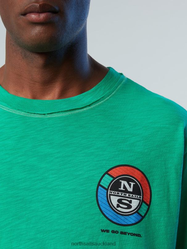 T-SHIRT WITH GRAPHIC PRINT Garden green Clothing Men X20HV149 North Sails