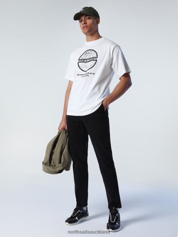 T-SHIRT WITH GRAPHIC PRINT Marshmallow Clothing Men X20HV992 North Sails