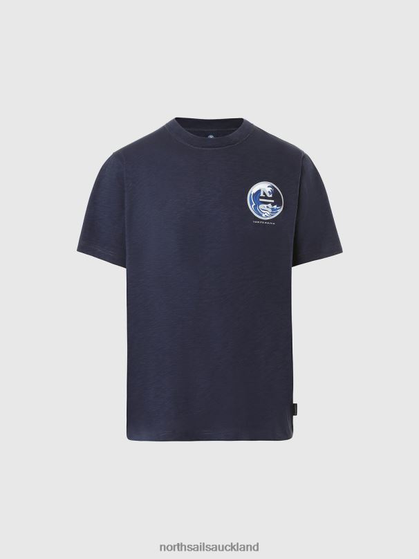 T-SHIRT WITH GRAPHIC PRINT Navy blue Clothing Men X20HV150 North Sails