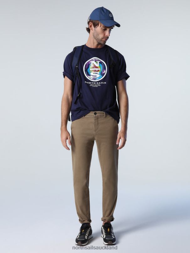 T-SHIRT WITH GRAPHIC PRINT Navy blue Clothing Men X20HV994 North Sails