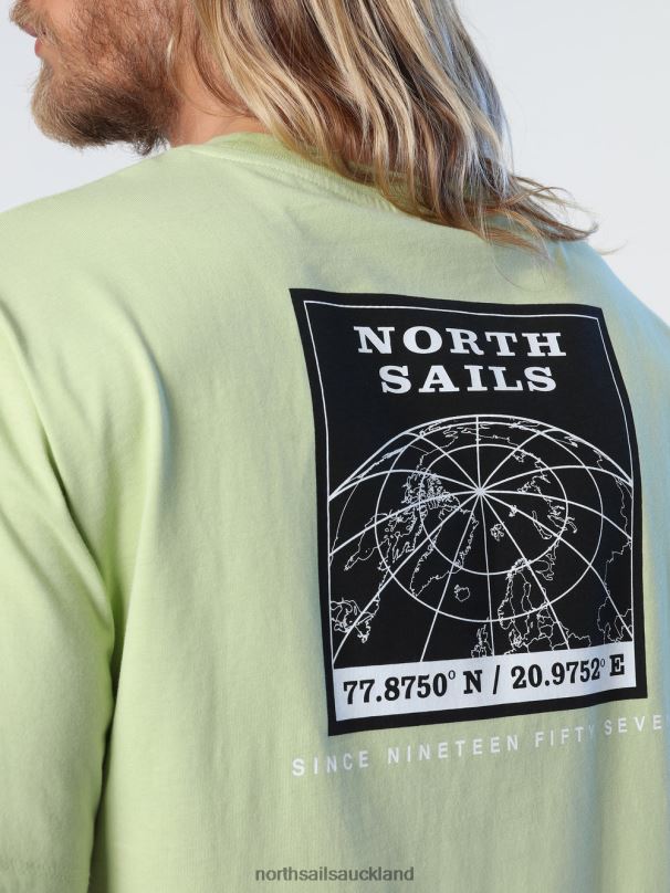 T-SHIRT WITH GRAPHIC PRINT Seaweed green Clothing Men X20HV993 North Sails