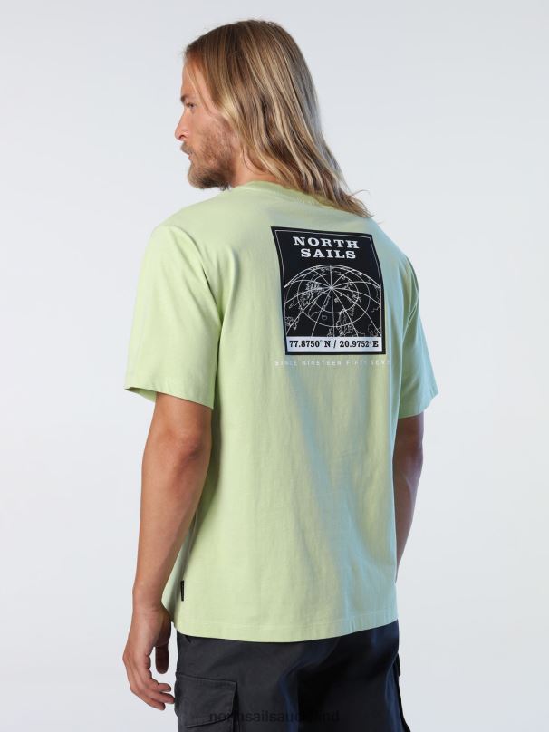 T-SHIRT WITH GRAPHIC PRINT Seaweed green Clothing Men X20HV993 North Sails