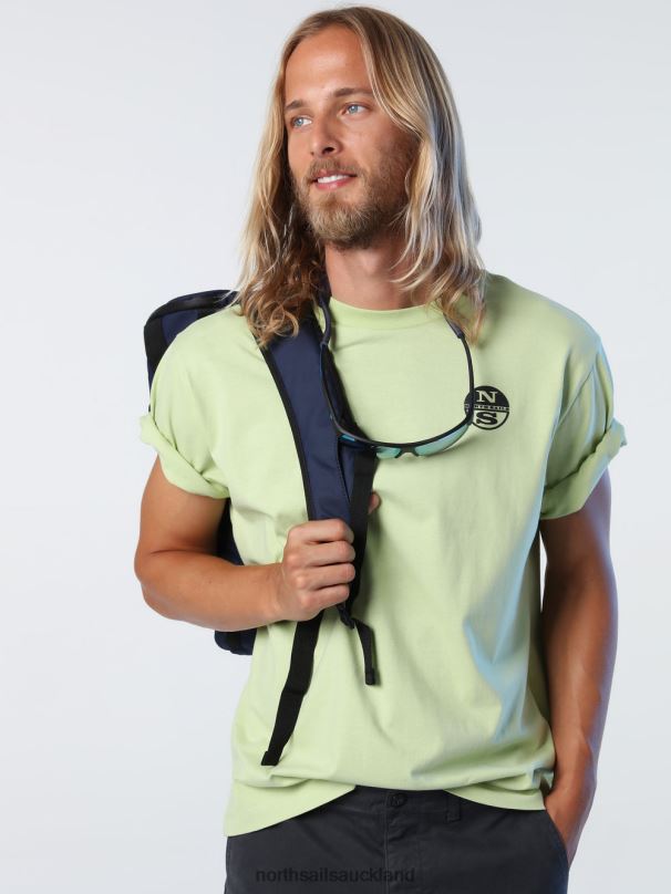 T-SHIRT WITH GRAPHIC PRINT Seaweed green Clothing Men X20HV993 North Sails