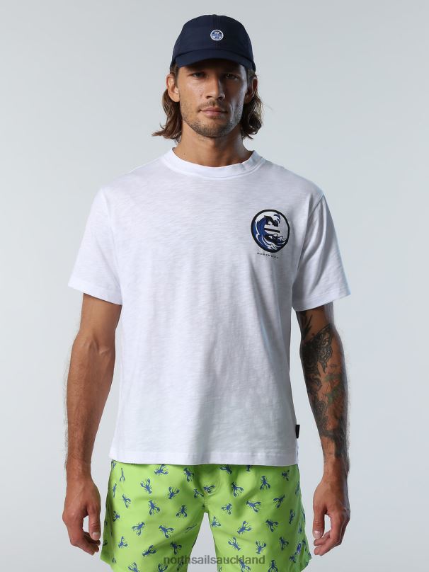 T-SHIRT WITH GRAPHIC PRINT White Clothing Men X20HV148 North Sails