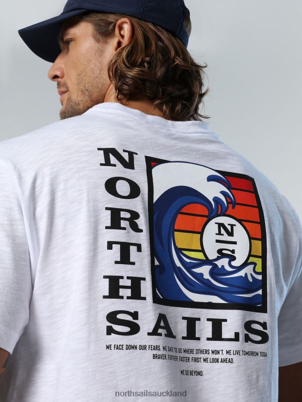 T-SHIRT WITH GRAPHIC PRINT White Clothing Men X20HV148 North Sails