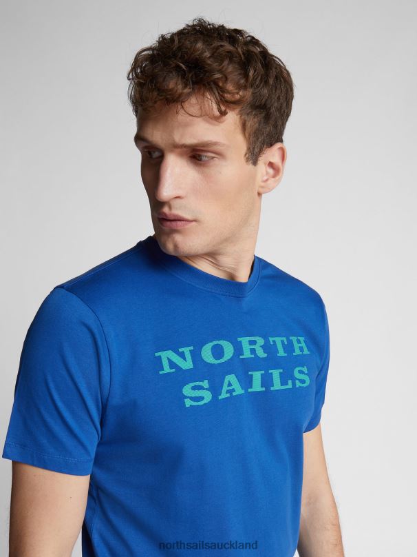 T-SHIRT WITH LETTERING Ocean blue Clothing Men X20HV1261 North Sails