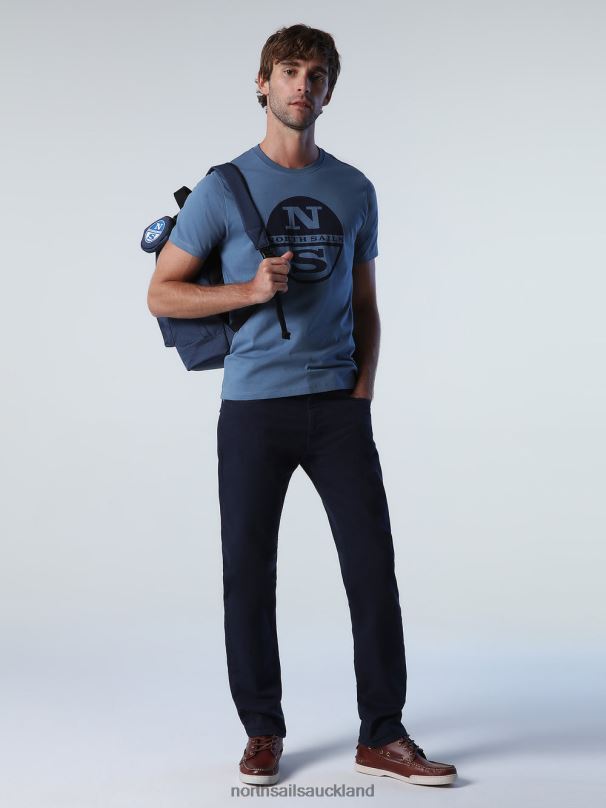 T-SHIRT WITH MAXI LOGO China blue Clothing Men X20HV926 North Sails