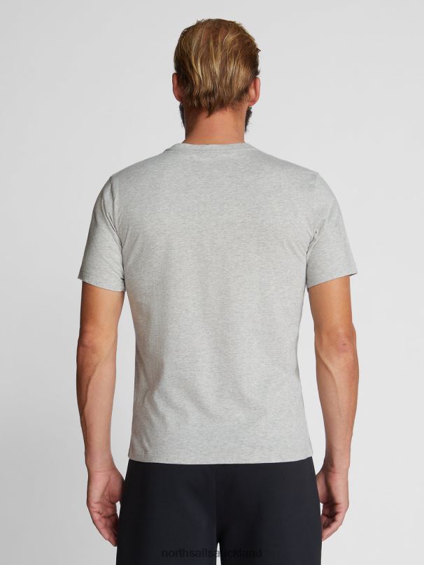 T-SHIRT WITH MAXI LOGO Grey melange Clothing Men X20HV1137 North Sails
