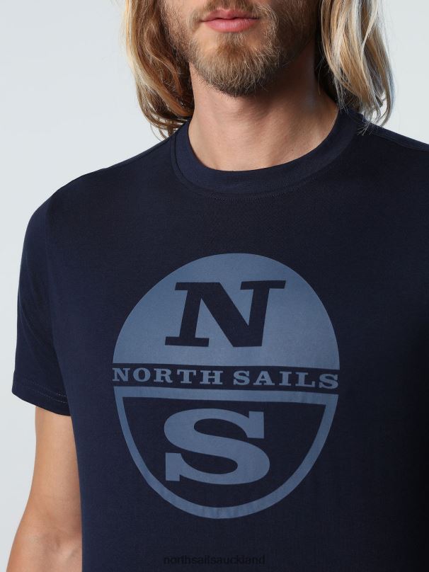 T-SHIRT WITH MAXI LOGO Navy blue Clothing Men X20HV927 North Sails