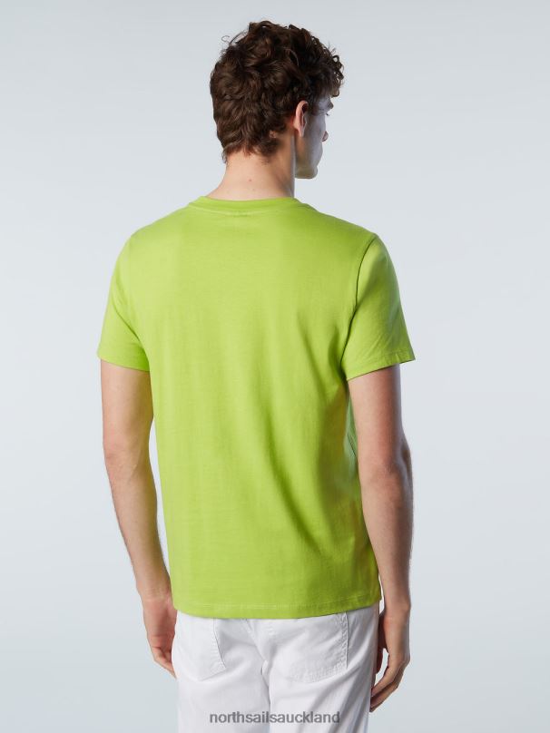 T-SHIRT WITH MAXI LOGO PRINT Lime Clothing Men X20HV173 North Sails
