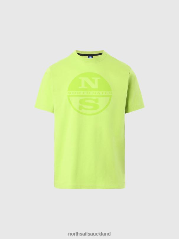 T-SHIRT WITH MAXI LOGO PRINT Lime Clothing Men X20HV173 North Sails