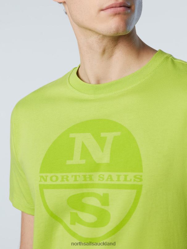 T-SHIRT WITH MAXI LOGO PRINT Lime Clothing Men X20HV173 North Sails