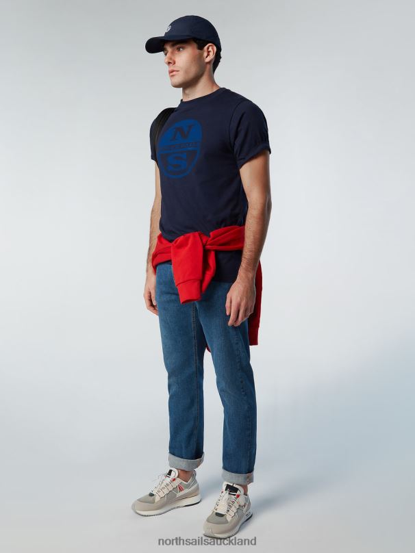 T-SHIRT WITH MAXI LOGO PRINT Navy blue Clothing Men X20HV178 North Sails