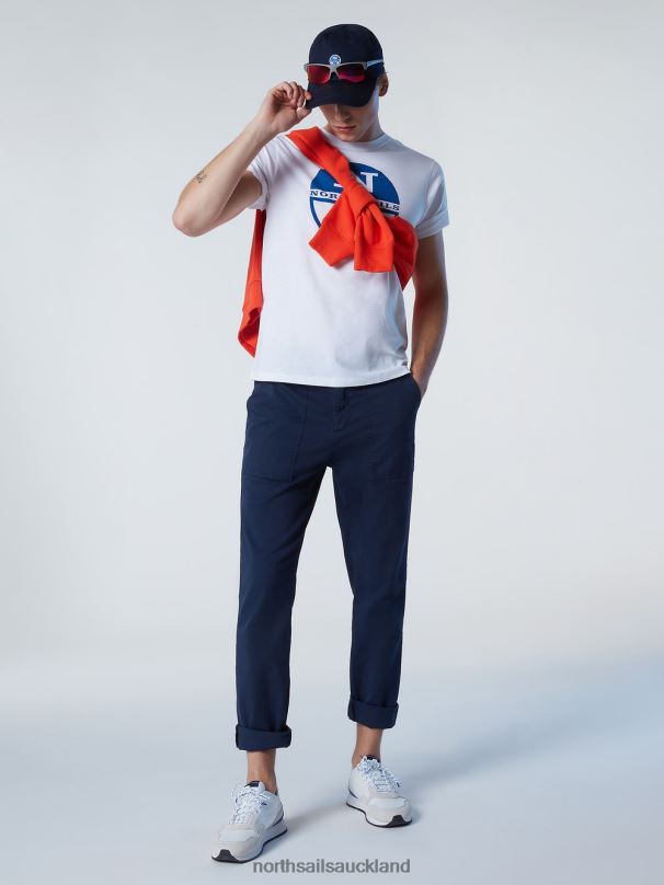 T-SHIRT WITH MAXI LOGO PRINT White Clothing Men X20HV171 North Sails