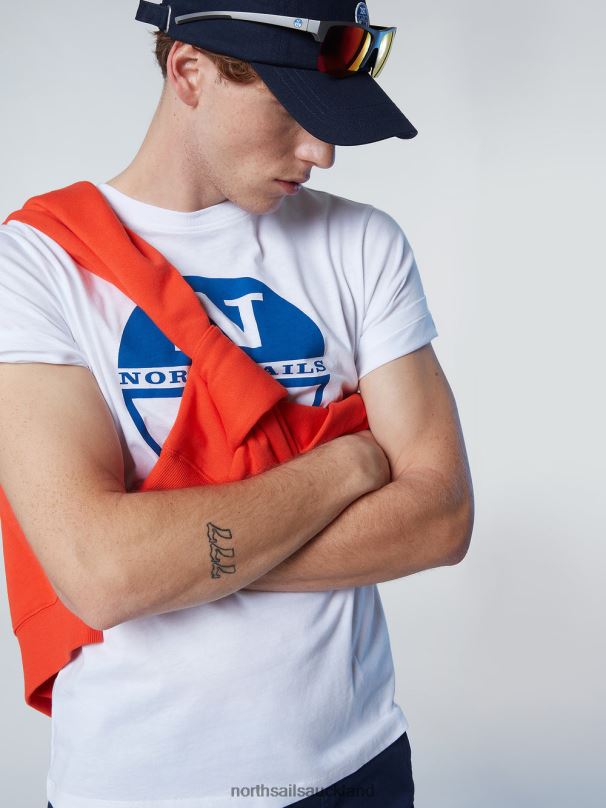 T-SHIRT WITH MAXI LOGO PRINT White Clothing Men X20HV171 North Sails