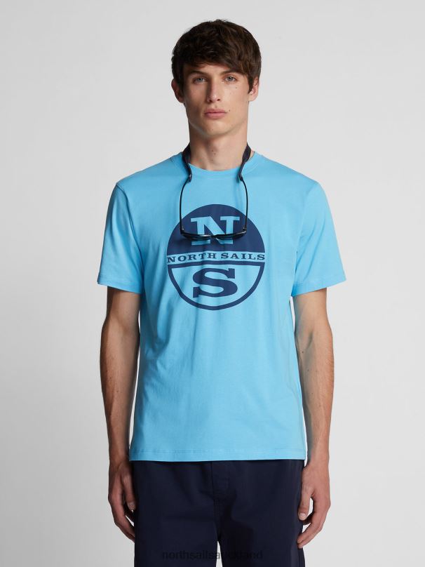 T-SHIRT WITH MAXI LOGO Sky blue Clothing Men X20HV1133 North Sails