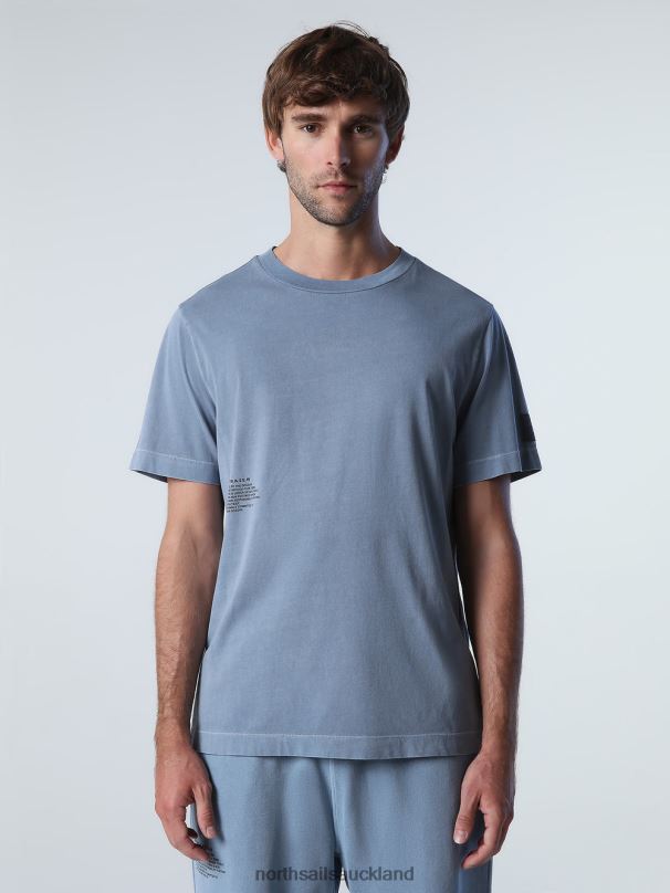 T-SHIRT WITH MINERAL DYE China blue Clothing Men X20HV920 North Sails