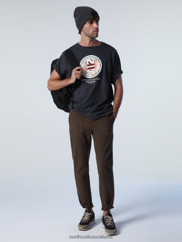 RECYCLED COTTON TROUSERS Cocoa Clothing Men X20HV833 North Sails