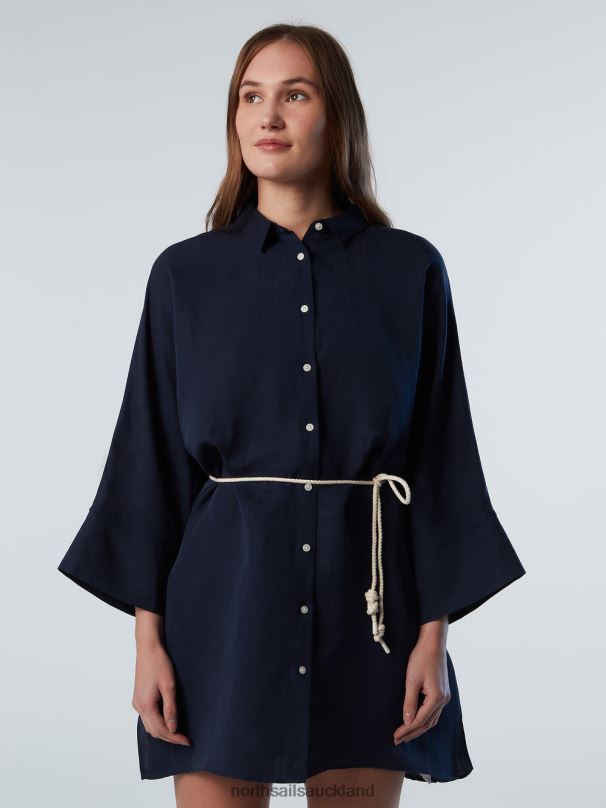 KIMONO SHIRT DRESS Navy blue Clothing Women X20HV587 North Sails
