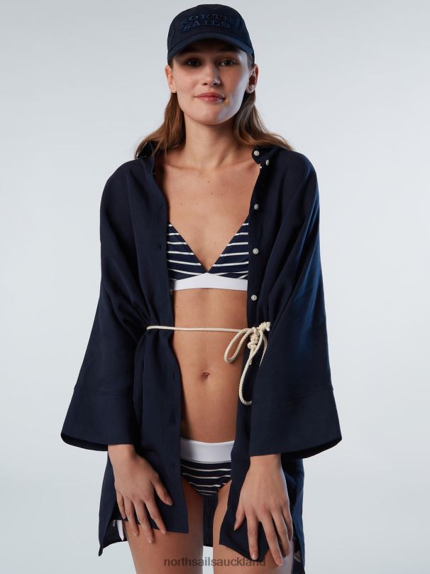 KIMONO SHIRT DRESS Navy blue Clothing Women X20HV587 North Sails