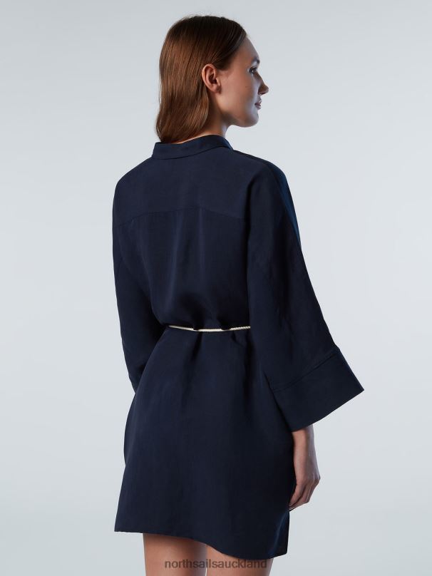 KIMONO SHIRT DRESS Navy blue Clothing Women X20HV587 North Sails