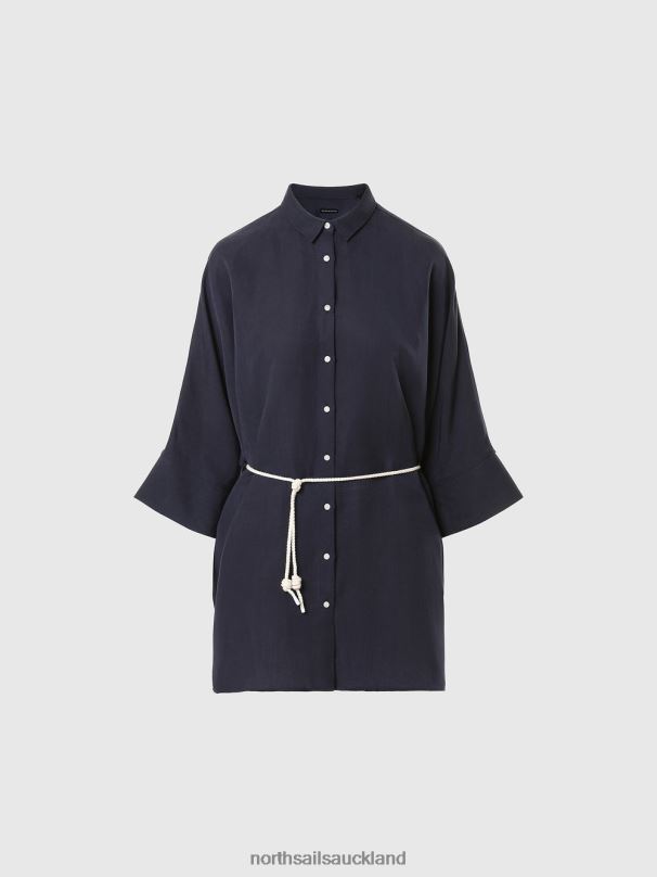 KIMONO SHIRT DRESS Navy blue Clothing Women X20HV587 North Sails