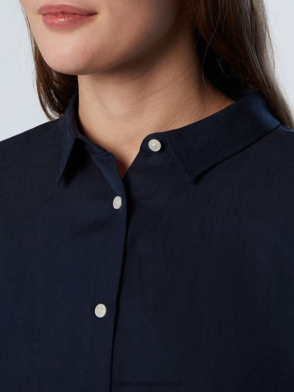 KIMONO SHIRT DRESS Navy blue Clothing Women X20HV587 North Sails