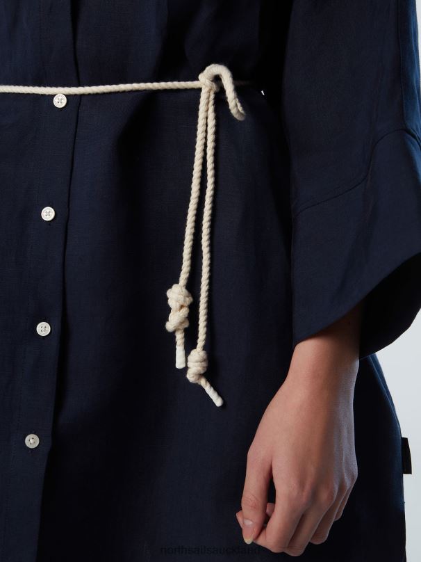 KIMONO SHIRT DRESS Navy blue Clothing Women X20HV587 North Sails