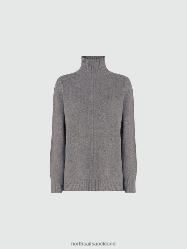 CASHMERE BLEND JUMPER Medium grey melange Clothing Women X20HV1371 North Sails