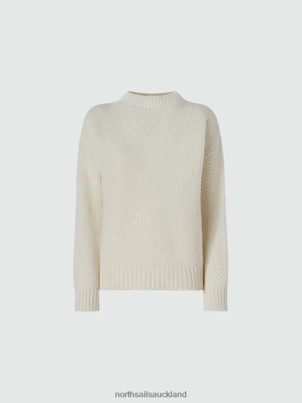 RECYCLED WOOL JUMPER Marshmallow Clothing Women X20HV1346 North Sails